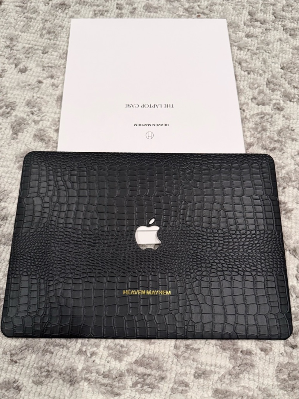 NIB Heaven Mayhem Onyx Crocodile MacBook Pro 13 cover